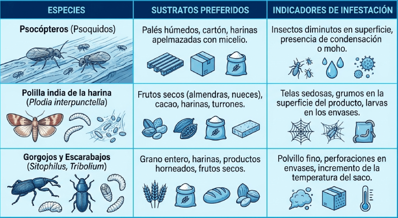 plagas de productos almacenados
