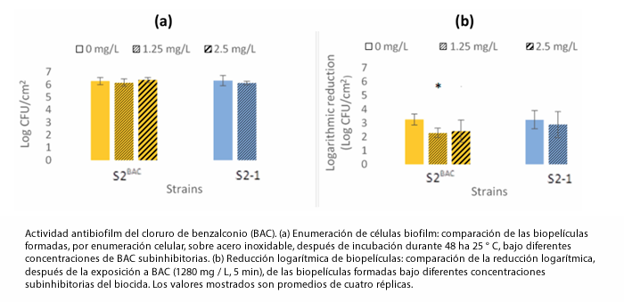 Persistencia de Listeria se asocia con concentraciones subinhibitorias de desinfectantes